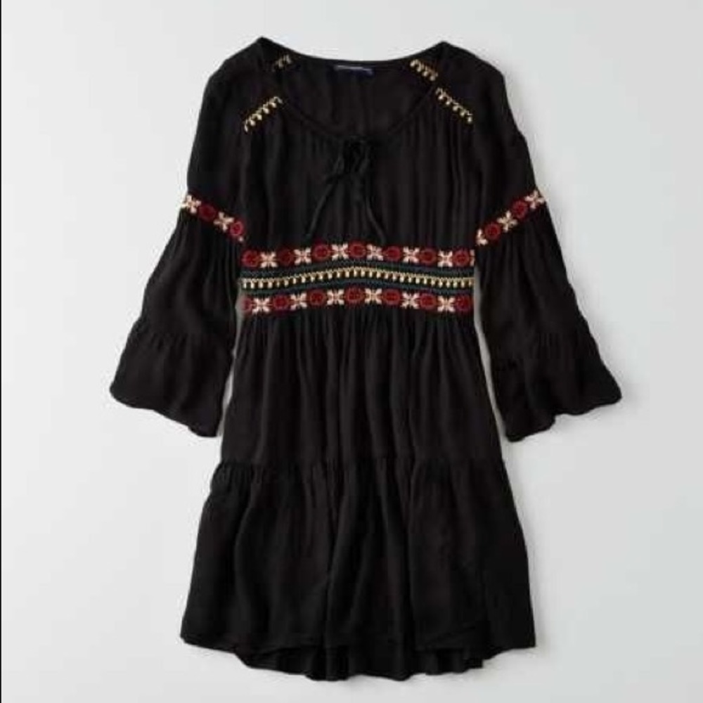 American Eagle Bell Sleeve Floral Dress NWT